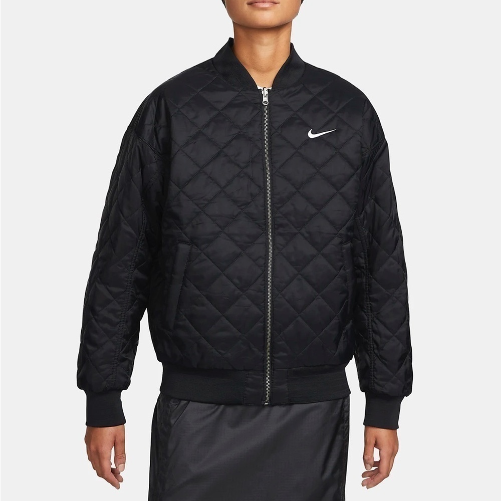 Nike Sportswear Women's Reversible Bomber Jacket Black XL - Picture 2 of 14